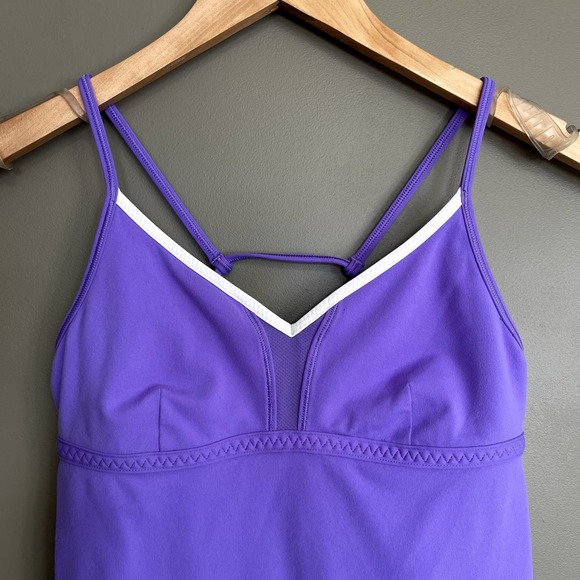 Lululemon Live Lightly Tank in Power Purple White Size 6 Gym‎ Athletic Sporty - Picture 7 of 16